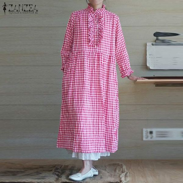 casual dresses zanzea women vintage plaid checked sundress autumn long sleeve ruffles dress party vestidos plus size robe femme, Black;gray
casual dresses zanzea women vintage plaid checked sundress autumn long sleeve ruffles dress party vestidos plus size robe femme, Black;gray