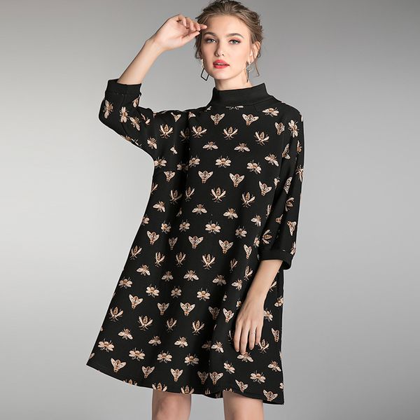 big yards dresses fat mm large women's 2021 spring loose knit bee print medium sleeve baing 7551
big yards dresses fat mm large women's 2021 spring loose knit bee print medium sleeve baing 7551