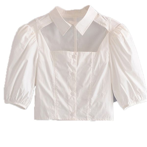 women's puff sleeve t-shirt turn-down collar ladies cotton elegant fashion cute sweat cropped casual 210524, White
women's puff sleeve t-shirt turn-down collar ladies cotton elegant fashion cute sweat cropped casual 210524, White
