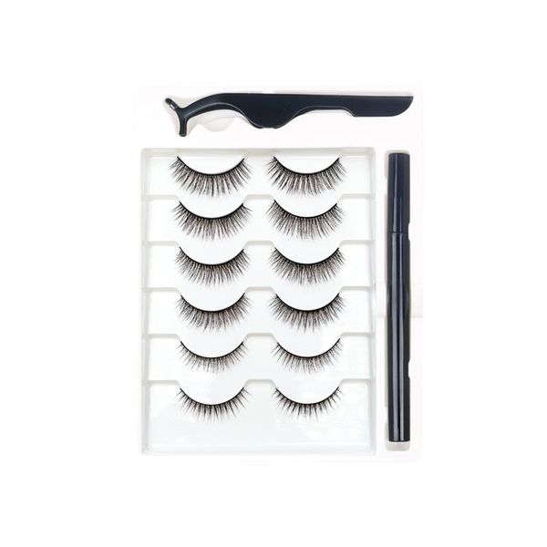 false eyelashes 6 pairs self adhesive eyeliner eyelash set non magnetic glue 3d lashes long lating makeup liner cosmetic tool
false eyelashes 6 pairs self adhesive eyeliner eyelash set non magnetic glue 3d lashes long lating makeup liner cosmetic tool