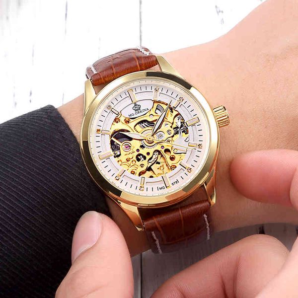orkina new watches men luxury men's waterproof leather tape automatic mechanical men's reliefs hombre 2021, Slivery;brown
orkina new watches men luxury men's waterproof leather tape automatic mechanical men's reliefs hombre 2021, Slivery;brown