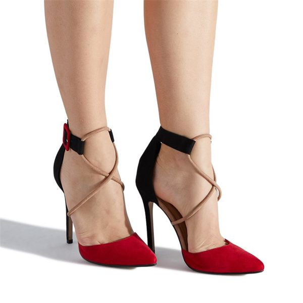shoe color mixed red patchwork black camurface jump women yellow cross tylenger tailor toe stiletto high heel shoes party
shoe color mixed red patchwork black camurface jump women yellow cross tylenger tailor toe stiletto high heel shoes party