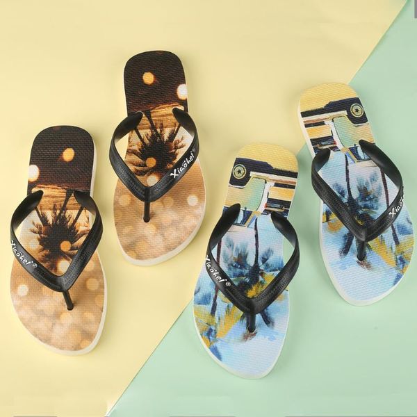 slippers fashion couple non-slip printed clip toe flip flops flat beach summer women 2021, Black
slippers fashion couple non-slip printed clip toe flip flops flat beach summer women 2021, Black