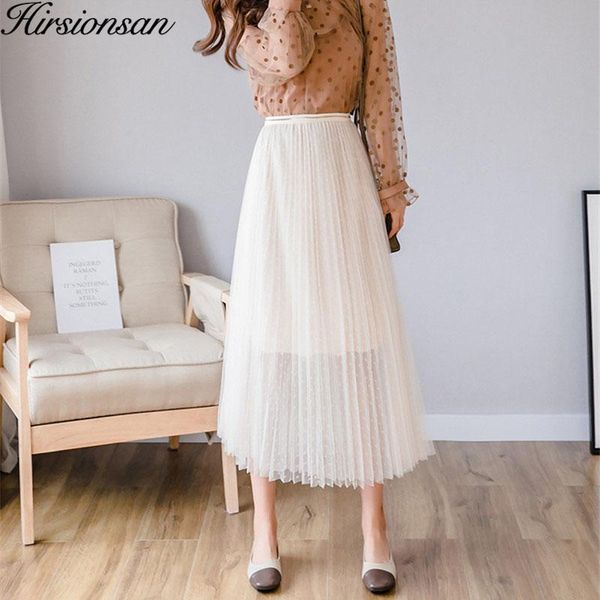 skirts hirsionsan women sweet 2021 3 colors spring autumn high waist elastic mesh fashion pleated midi skirt for female, Black
skirts hirsionsan women sweet 2021 3 colors spring autumn high waist elastic mesh fashion pleated midi skirt for female, Black
