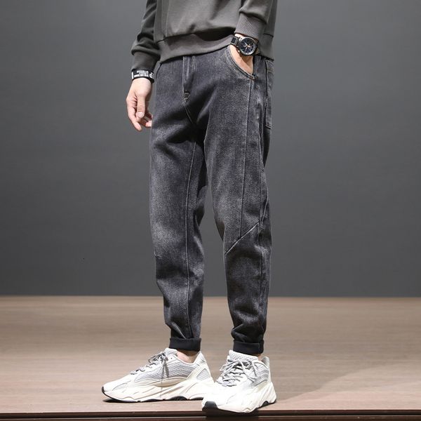 jeans fashion streetwear men jeans black gray elastic loose fit denim harem pants korean style hip hop wide leg small bottom trousers, Blue
jeans fashion streetwear men jeans black gray elastic loose fit denim harem pants korean style hip hop wide leg small bottom trousers, Blue