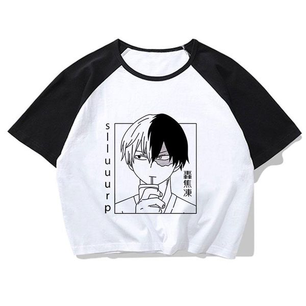 women's t-shirt my hero academia t shirt todoroki print tshirt boku no anime bakugou himiko toga graphic crop tees, White
women's t-shirt my hero academia t shirt todoroki print tshirt boku no anime bakugou himiko toga graphic crop tees, White
