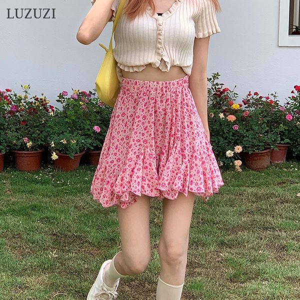 casual ruffle summer pink mini skirt women a line high waist pleated short floral print chiffon beach skirts, Black
casual ruffle summer pink mini skirt women a line high waist pleated short floral print chiffon beach skirts, Black