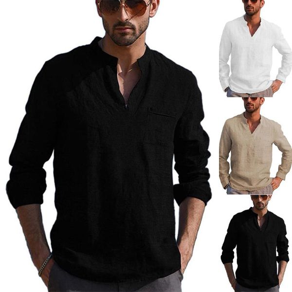 men's casual shirts daily men blouse shirt v neck long sleeve spring autumn solid color plus size tees, White;black
men's casual shirts daily men blouse shirt v neck long sleeve spring autumn solid color plus size tees, White;black