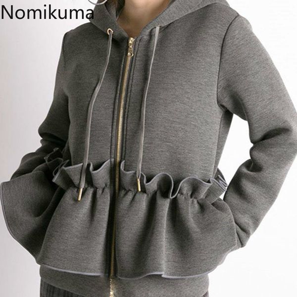 nomikuma autumn winter hooded sweatshirt coat korean ruffle patchwork hoodie jacket causal long sleeve hoody 6d507 210427, Black
nomikuma autumn winter hooded sweatshirt coat korean ruffle patchwork hoodie jacket causal long sleeve hoody 6d507 210427, Black