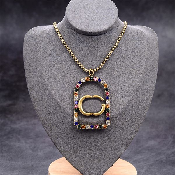 luxury lady big pendant necklaces with box colorful diamond letter jewelry rhinestone bling wedding party necklace 2022df, Silver
luxury lady big pendant necklaces with box colorful diamond letter jewelry rhinestone bling wedding party necklace 2022df, Silver