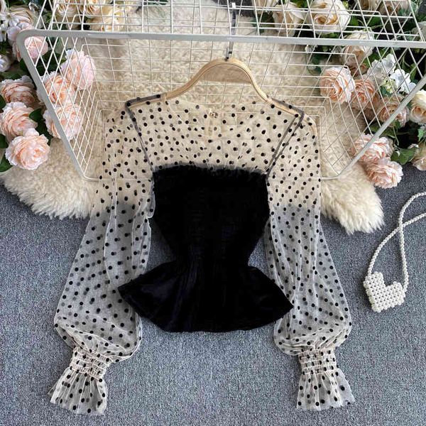 singreiny women sweet dot mesh blouse design korean splice retro puff sleeve velour blouses autumn fashion streetwear 210419, White
singreiny women sweet dot mesh blouse design korean splice retro puff sleeve velour blouses autumn fashion streetwear 210419, White