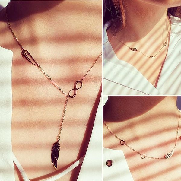 fashion feather clavicle chain pendant necklace simple gold color alloy charm for women collares party jewelry necklaces, Silver
fashion feather clavicle chain pendant necklace simple gold color alloy charm for women collares party jewelry necklaces, Silver