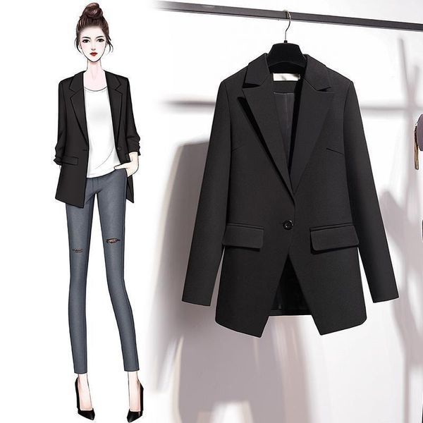 women's suits & blazers elegant office lady black women autumn 2021 turn-down collar long-sleeved pocket slim female outwear coats, White;black
women's suits & blazers elegant office lady black women autumn 2021 turn-down collar long-sleeved pocket slim female outwear coats, White;black