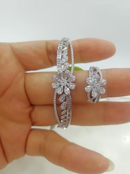 earrings & necklace jankelly luxury unique african bangle ring set jewelry for women wedding cubic zircon crystal cz dubai bridal, Silver
earrings & necklace jankelly luxury unique african bangle ring set jewelry for women wedding cubic zircon crystal cz dubai bridal, Silver