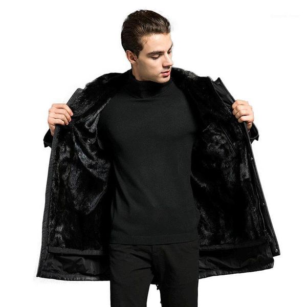 men's leather & faux parka men real fur coat natural minks liner warm winter jacket mens mink luxury jackets parkas 18p615-1 kj3113, Black
men's leather & faux parka men real fur coat natural minks liner warm winter jacket mens mink luxury jackets parkas 18p615-1 kj3113, Black