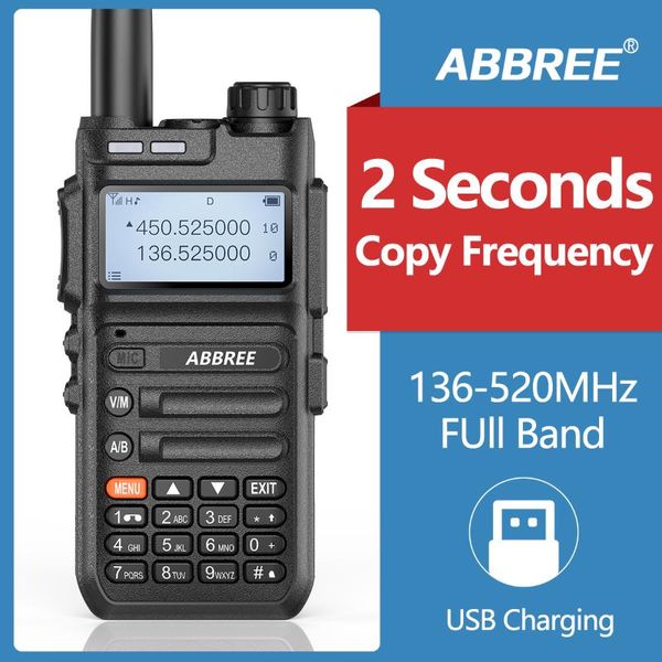 walkie talkie abbree ar-f5 scanner frequency walkie-talkie automatic wireless copy 10w powerful 5800mah support usb charging radio
walkie talkie abbree ar-f5 scanner frequency walkie-talkie automatic wireless copy 10w powerful 5800mah support usb charging radio