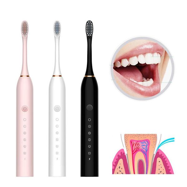 smart electric toothbrush 2021 sonic timer brush 6 mode usb charging electronic changing head set
smart electric toothbrush 2021 sonic timer brush 6 mode usb charging electronic changing head set