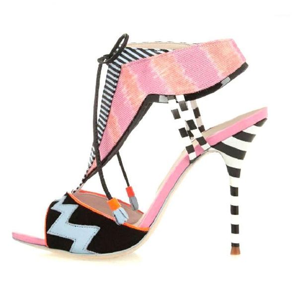 sandals pink denim mixed color lighting patchwork gladiator women open toe lace-up party casual shoes lady strip thin high heels1, Black
sandals pink denim mixed color lighting patchwork gladiator women open toe lace-up party casual shoes lady strip thin high heels1, Black