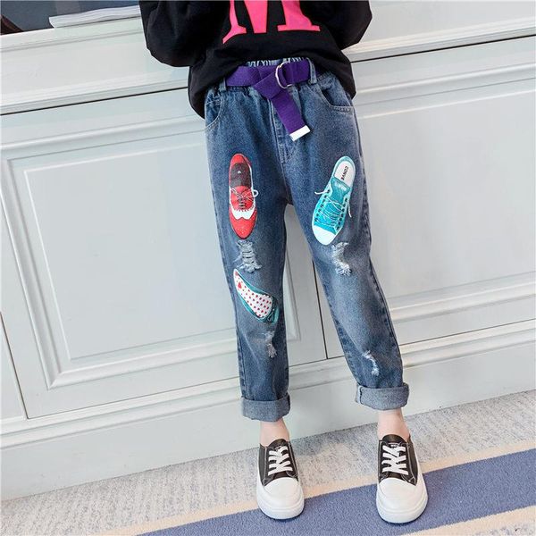 girls ripped jeans fashion children denim kids cartoon embroidered shoes hole pants teenager trend trousers clothes, Blue
girls ripped jeans fashion children denim kids cartoon embroidered shoes hole pants teenager trend trousers clothes, Blue