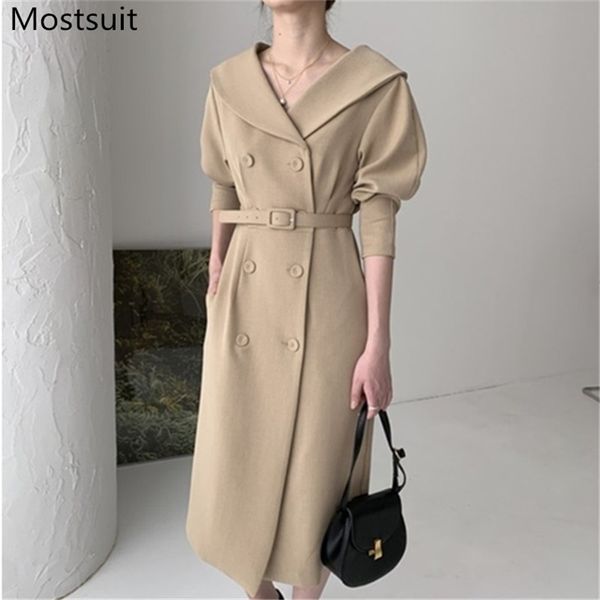 double-breasted belted women dress full sleev turn-down collar office ladies dresses elegant fashion vestidos femme 210513, Black;gray
double-breasted belted women dress full sleev turn-down collar office ladies dresses elegant fashion vestidos femme 210513, Black;gray