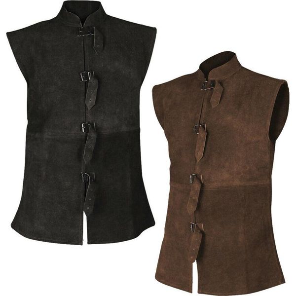 men's vests men vest west cowboy waistcoat knight retro buckle strap punk male solid sleeveless jacket stand collar biker hip hop, Black;white
men's vests men vest west cowboy waistcoat knight retro buckle strap punk male solid sleeveless jacket stand collar biker hip hop, Black;white