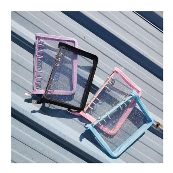 notepads 2021 arrive a5 a6 zip pvc notebook accessory sheet shell office school transparent concise 6 holes binder planner cover, Purple;pink
notepads 2021 arrive a5 a6 zip pvc notebook accessory sheet shell office school transparent concise 6 holes binder planner cover, Purple;pink