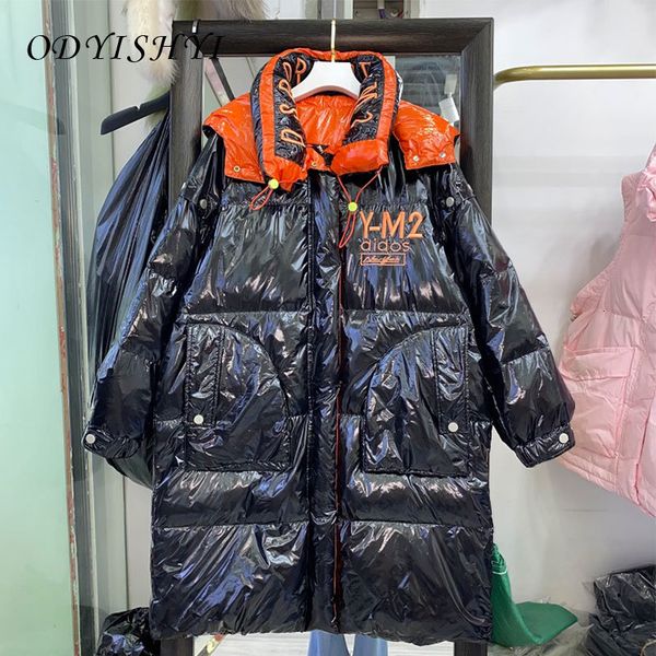 women's down & parkas winter fashion glossy white duck coat hooded long puffer jacket parka warm ladies outwear street tid qq241 9hfa, Black
women's down & parkas winter fashion glossy white duck coat hooded long puffer jacket parka warm ladies outwear street tid qq241 9hfa, Black