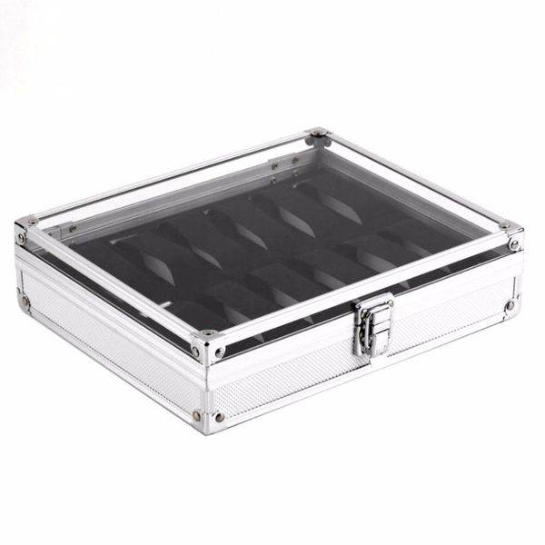 watch boxes & cases useful 6/12 grid slots jewelry watches aluminium alloy display storage box case, Black;blue
watch boxes & cases useful 6/12 grid slots jewelry watches aluminium alloy display storage box case, Black;blue