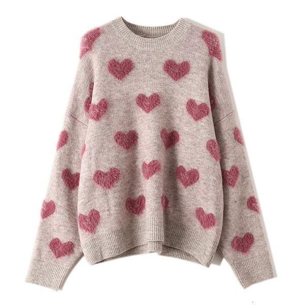heart pattern knit pullover oversized sweater women jumper winter soft & warm cute long sleeve fluffy knitwear female, White;black
heart pattern knit pullover oversized sweater women jumper winter soft & warm cute long sleeve fluffy knitwear female, White;black