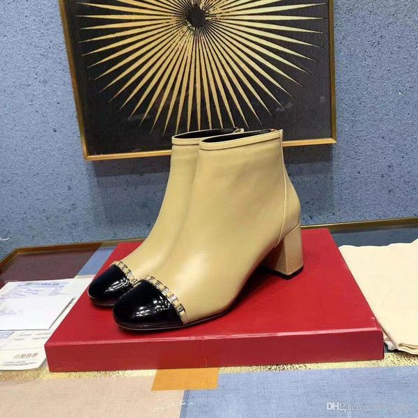 new arrived woman mixed color back zipper martin boots femal round toe slivers metal chain ankle shoes, Black
new arrived woman mixed color back zipper martin boots femal round toe slivers metal chain ankle shoes, Black