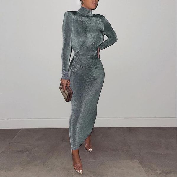 casual dresses 2021 autumn women's high neck pleated waist trimming long sleeve skirt wrapped robe temperament dress, Black;gray
casual dresses 2021 autumn women's high neck pleated waist trimming long sleeve skirt wrapped robe temperament dress, Black;gray