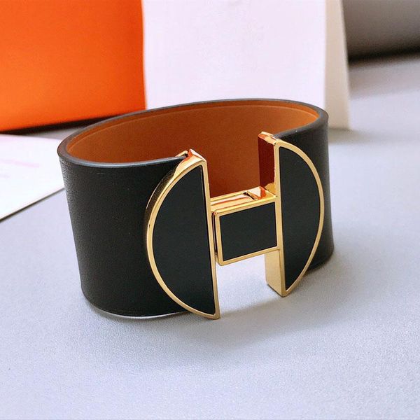 bangle luxury2021 arrival genuine leather bracelet for women wide version the gift, Black
bangle luxury2021 arrival genuine leather bracelet for women wide version the gift, Black