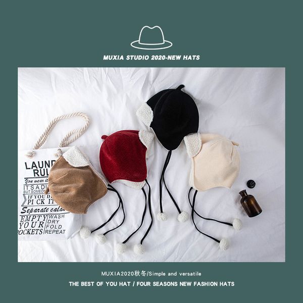 small pull female autumn winter lamb wool ear ball soft sister lovely hat, Black;white
small pull female autumn winter lamb wool ear ball soft sister lovely hat, Black;white