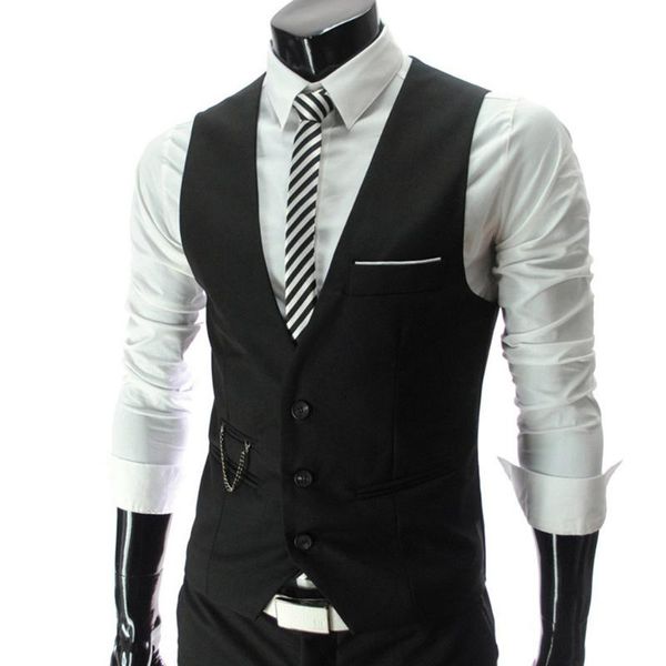 men's vests 2021 arrival dress for men slim fits mens suit vest male waistcoat homme casual sleeveless formal business jacket, Black;white
men's vests 2021 arrival dress for men slim fits mens suit vest male waistcoat homme casual sleeveless formal business jacket, Black;white