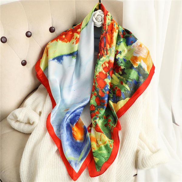 scarves 90cm square scarf women fashion print neck hijab pashmina bandana female foulard soft neckerchief headband shawls, Blue;gray
scarves 90cm square scarf women fashion print neck hijab pashmina bandana female foulard soft neckerchief headband shawls, Blue;gray