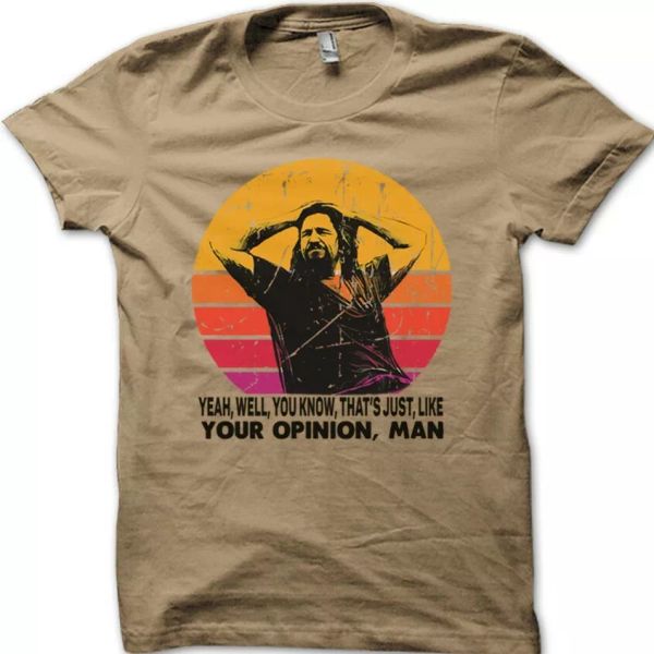 The Dude your opinion man The Big Lebowski funny Jeff Bridges t-shirt 8975, White;black
The Dude your opinion man The Big Lebowski funny Jeff Bridges t-shirt 8975, White;black