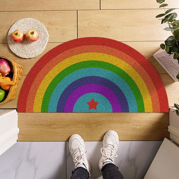 semicircle door mats outdoor indoor antiwear pvc waterproof ant-slip bedroom rugs and carpets rainbow printed entrance doormat
semicircle door mats outdoor indoor antiwear pvc waterproof ant-slip bedroom rugs and carpets rainbow printed entrance doormat