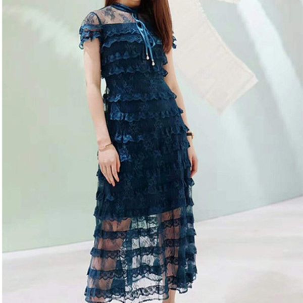 fashion runway summer women dress lace cake star print short sleeve female party robe boho vestidos 210525, Black;gray
fashion runway summer women dress lace cake star print short sleeve female party robe boho vestidos 210525, Black;gray