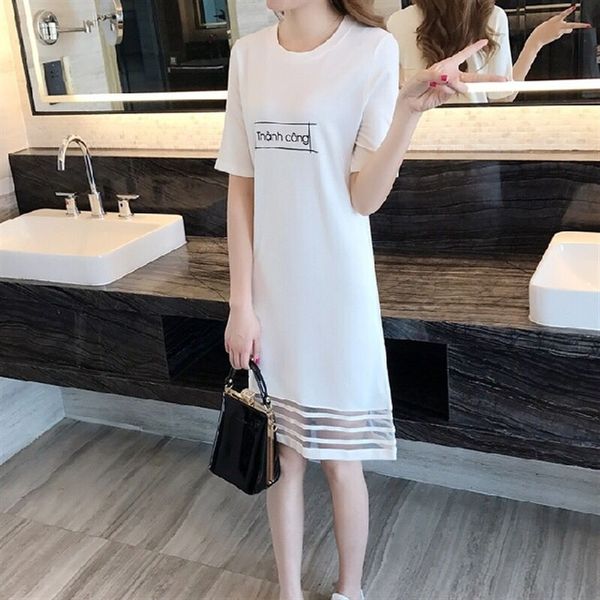 2saz 2020 summerletter print t-shirt women's stitching mesh medium length large base skirt t-shirt dress women's fashion plus size
2saz 2020 summerletter print t-shirt women's stitching mesh medium length large base skirt t-shirt dress women's fashion plus size