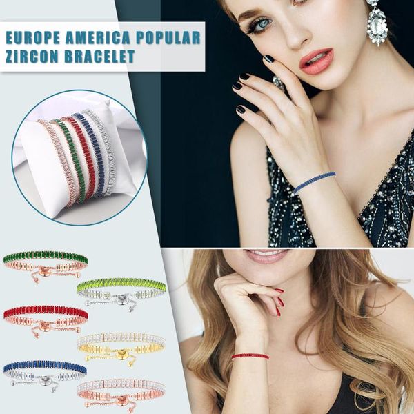 link, chain women's tennis inlaid square zircon bracelet adjustable sliding simple wedding gift available in multiple colors 21628, Black
link, chain women's tennis inlaid square zircon bracelet adjustable sliding simple wedding gift available in multiple colors 21628, Black