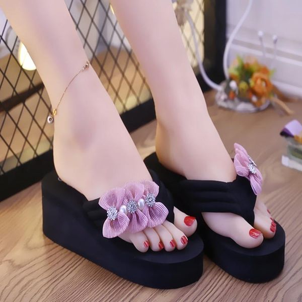 shoes slippers casual lady women heels rubber flip flops pantofle shale female beach low platform slides luxury girl high hawaii, Black
shoes slippers casual lady women heels rubber flip flops pantofle shale female beach low platform slides luxury girl high hawaii, Black