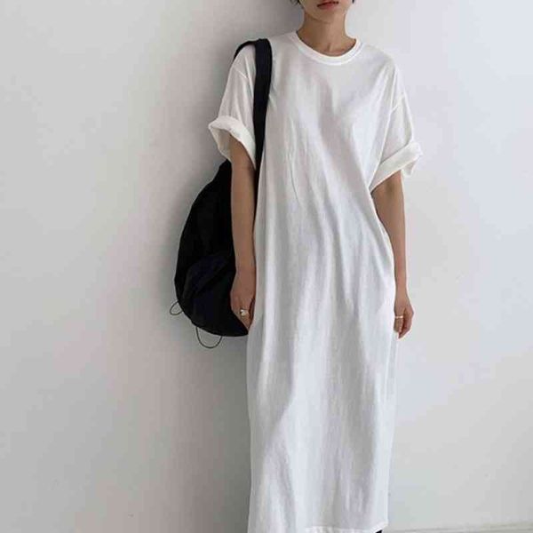 women's summer dresses casual elegant vintage oversize korean style split solid lady wild long dress 210429, Black;gray
women's summer dresses casual elegant vintage oversize korean style split solid lady wild long dress 210429, Black;gray
