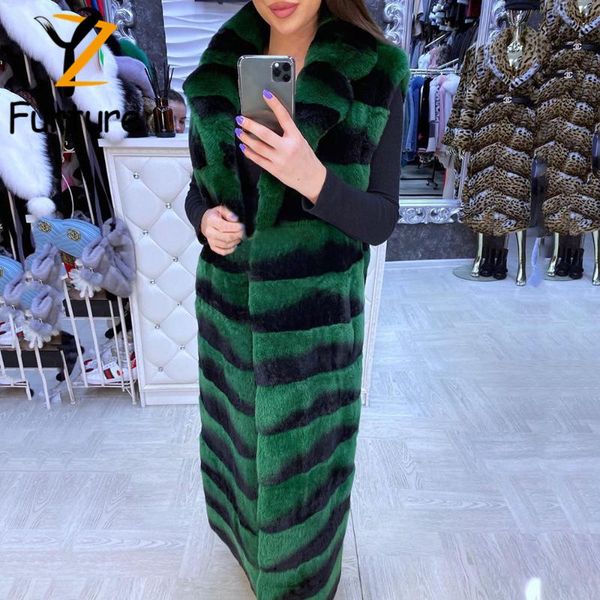 women's fur & faux women natural rex vest jacket 120cm long winter real sleeveless coat fashion green slim stripe warm waistcoat, Black
women's fur & faux women natural rex vest jacket 120cm long winter real sleeveless coat fashion green slim stripe warm waistcoat, Black