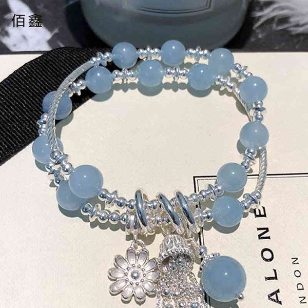 valentine's day 925 silver girl bracelet double circle small fresh wrinkled chrysanthemum tassel hand ornament sea blue treasure crysta, Black
valentine's day 925 silver girl bracelet double circle small fresh wrinkled chrysanthemum tassel hand ornament sea blue treasure crysta, Black