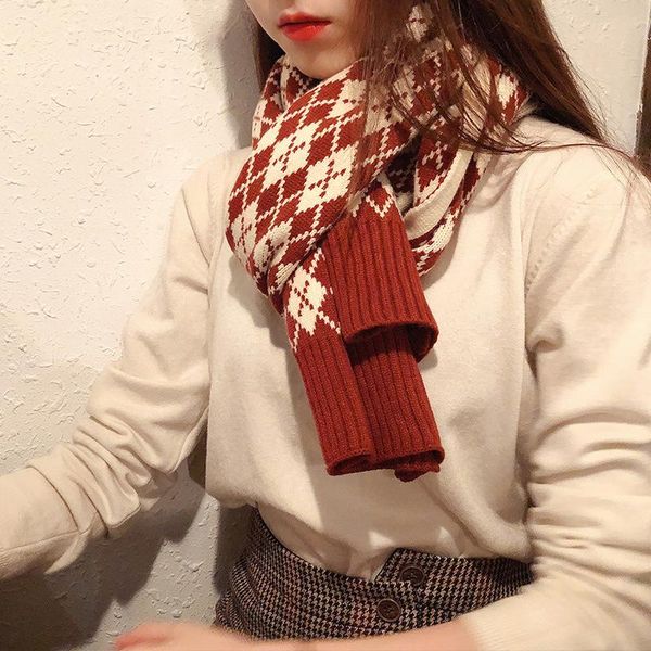 scarves vintage knit diamond plaid scarf for women men winter classic warm foulard thicken neck wrap geometric pattern, Blue;gray
scarves vintage knit diamond plaid scarf for women men winter classic warm foulard thicken neck wrap geometric pattern, Blue;gray