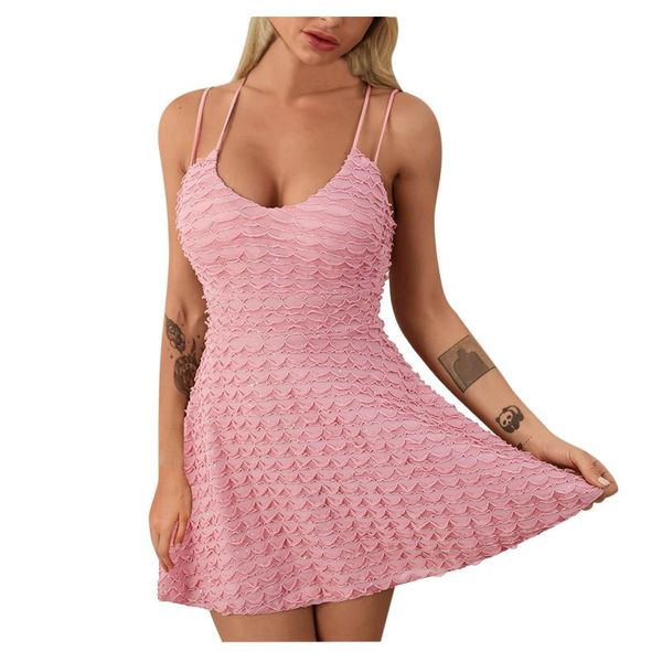 ethnic clothing summer spaghetti straps dress women sleeveless solid frill hem crisscross backless double mini, Red
ethnic clothing summer spaghetti straps dress women sleeveless solid frill hem crisscross backless double mini, Red