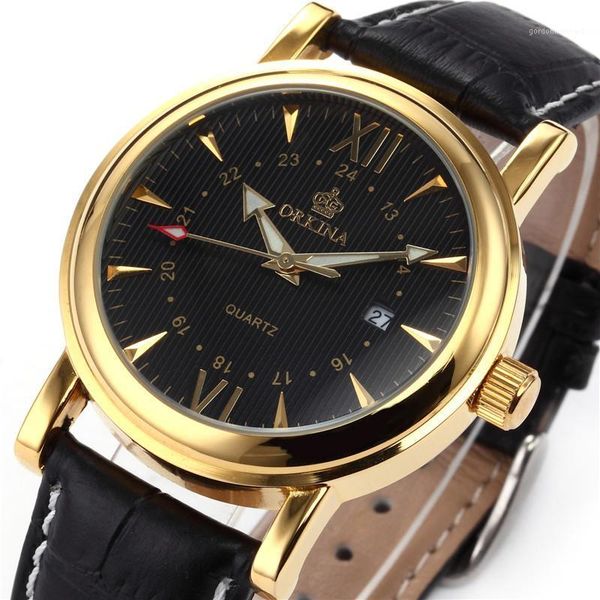 wristwatches mg. orkina golden black men's watches luminous hands auto date janpan movement quartz wristwatch relojes, Slivery;brown
wristwatches mg. orkina golden black men's watches luminous hands auto date janpan movement quartz wristwatch relojes, Slivery;brown