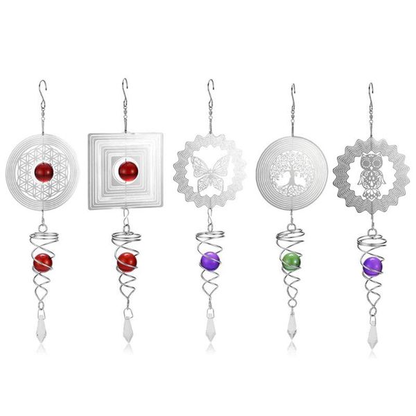 decorative objects & figurines 3d silent rotating stainless steel wind chime hollow wall hanging ornaments with ball home decoration
decorative objects & figurines 3d silent rotating stainless steel wind chime hollow wall hanging ornaments with ball home decoration