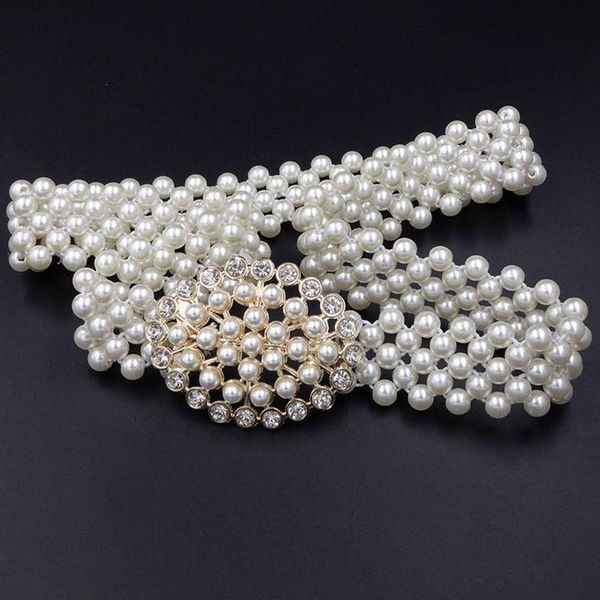 wedding sashes women bridal imitation pearl stretch waist belt chain with rhinestone buckle dress gown decorative jewelry cummerbunds, White
wedding sashes women bridal imitation pearl stretch waist belt chain with rhinestone buckle dress gown decorative jewelry cummerbunds, White