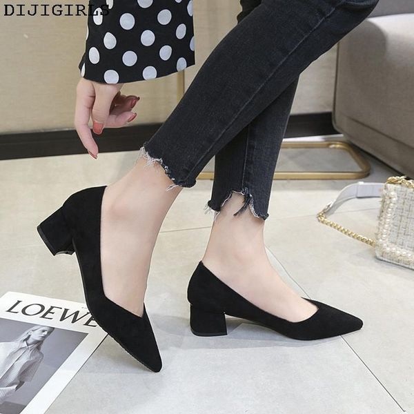 dress shoes pointed toe ol work slip on high heels spring footwear size fashion thick women pumps, Black
dress shoes pointed toe ol work slip on high heels spring footwear size fashion thick women pumps, Black